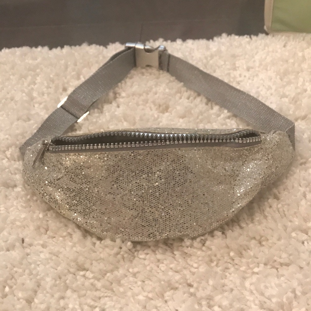 Silver sparkly fanny pack